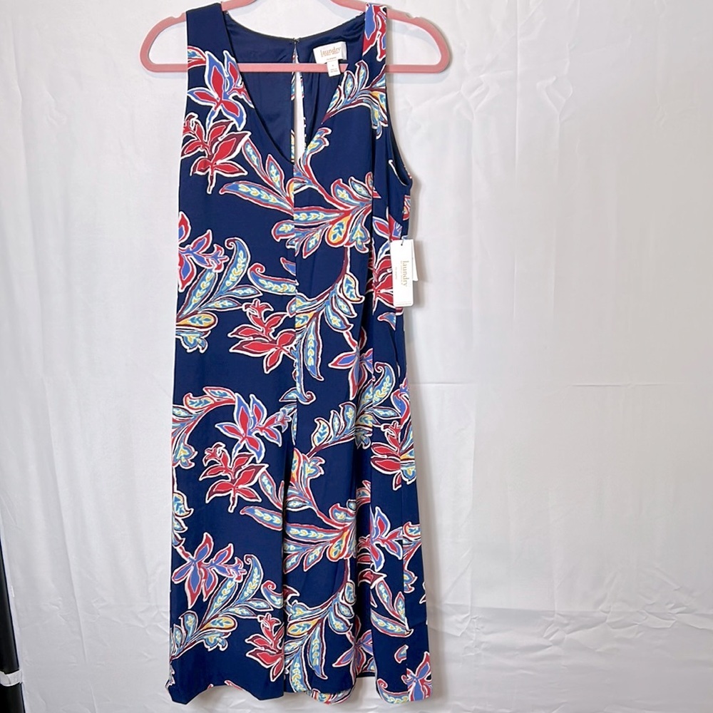 Laundry By Shelli Segal Jumper Muli Colored Floral Size 6 Zip Back New